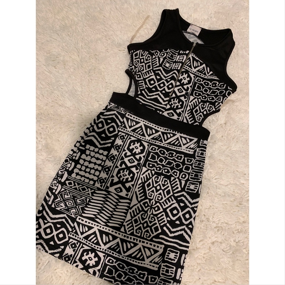 Black white dress